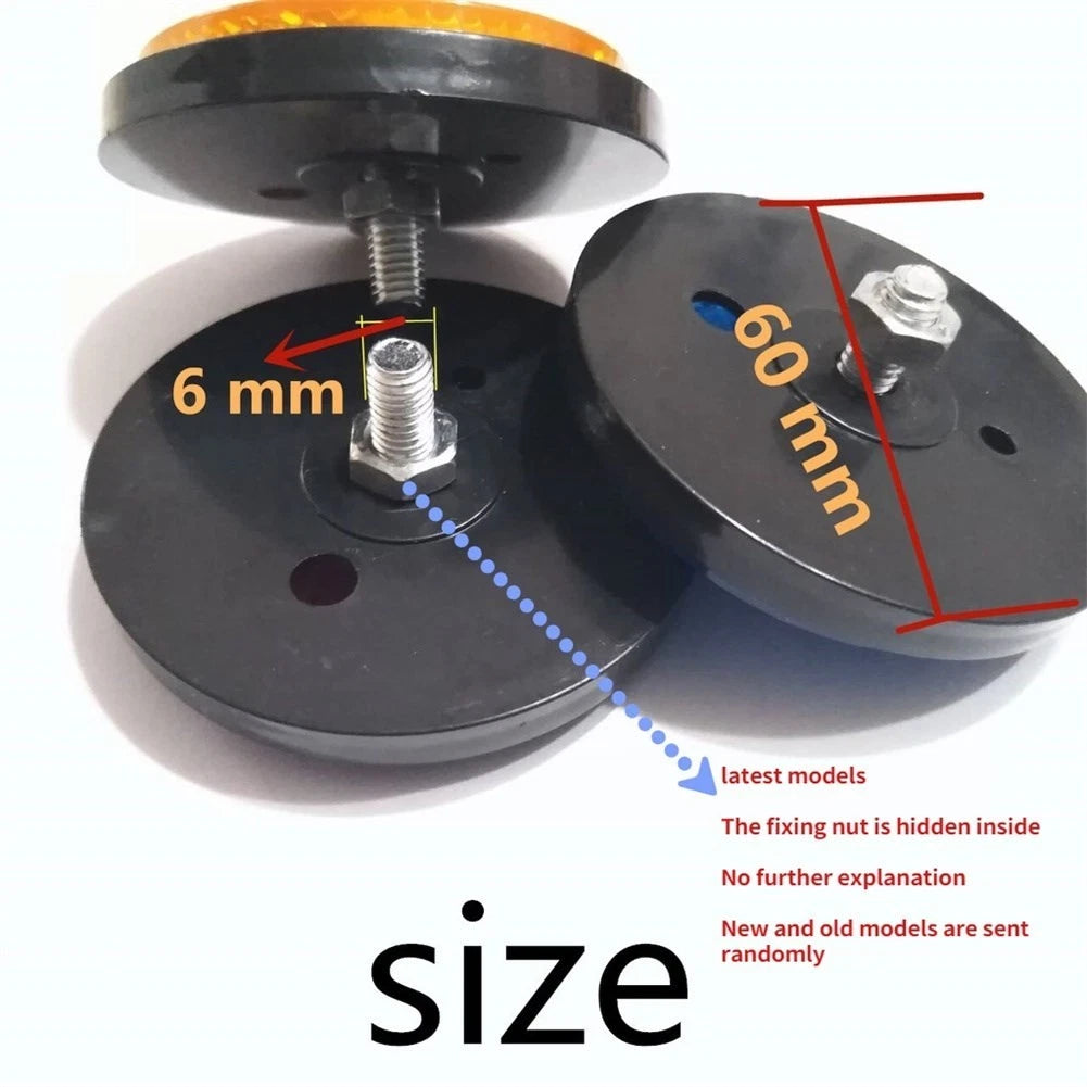 2X Circular Reflector Light for Car Motorcycle Bicycles