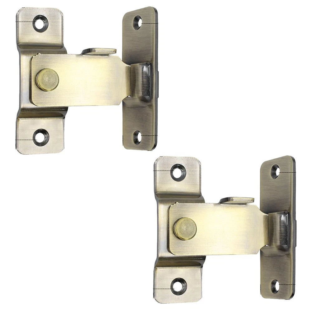 2X Right Angle Door Latch for Easy Installation (Drill/Non-Drill Options)