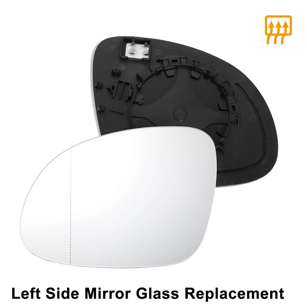 Rearview Mirror Glass Left Driver Side Heated for Volkswagen Tiguan (2007–2016)