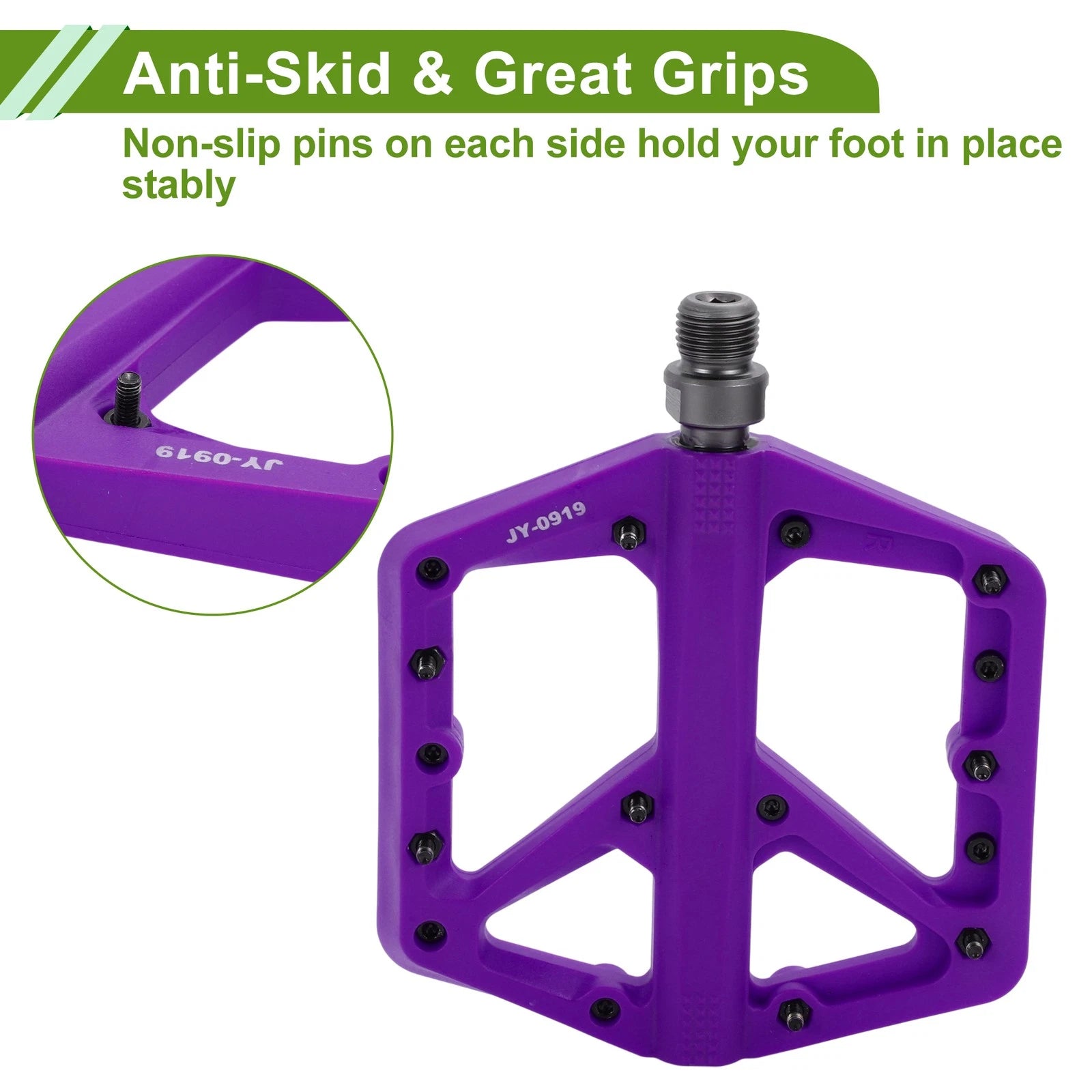 Nylon Bicycle Pedals 14mm 1 Pair for Fit Most Bikes (Fits 14mm)