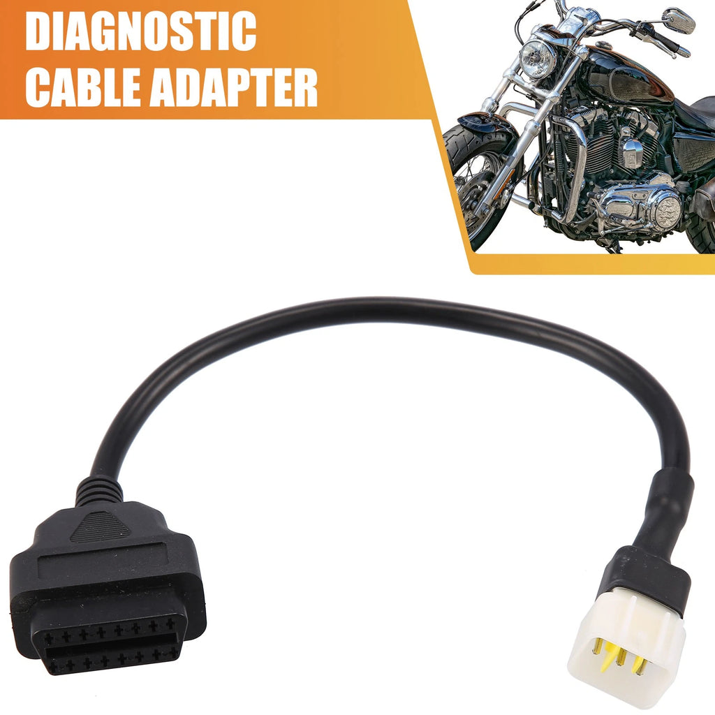 6 Pin OBDII Diagnostic Adapter Cable for Motorbike 2006–2026