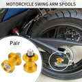 Motorcycle Swingarm Spools 10mm CNC for Gold Tone Stand Pair (2000–2026)