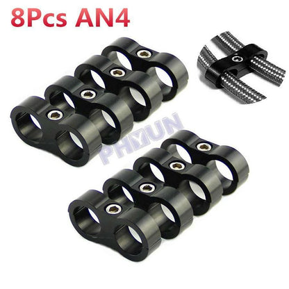 8 PCS Braided Hose Separator Clamp for Fuel Oil Lines