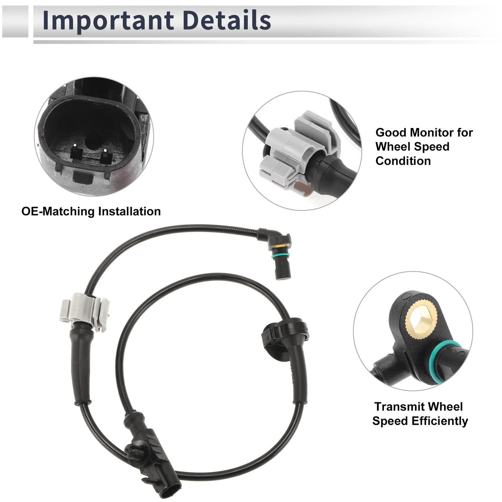 ABS Wheel Speed Sensor for Chevrolet Avalanche (2007–2013) 1 Pc Front Left/Right