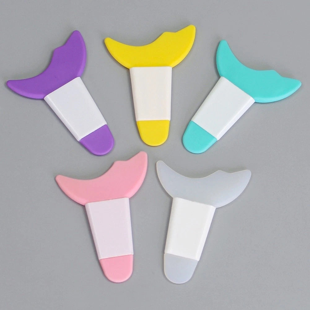 Silica Gel Mascara Applicator Tool & Eyeshadow Brush for Eye Makeup