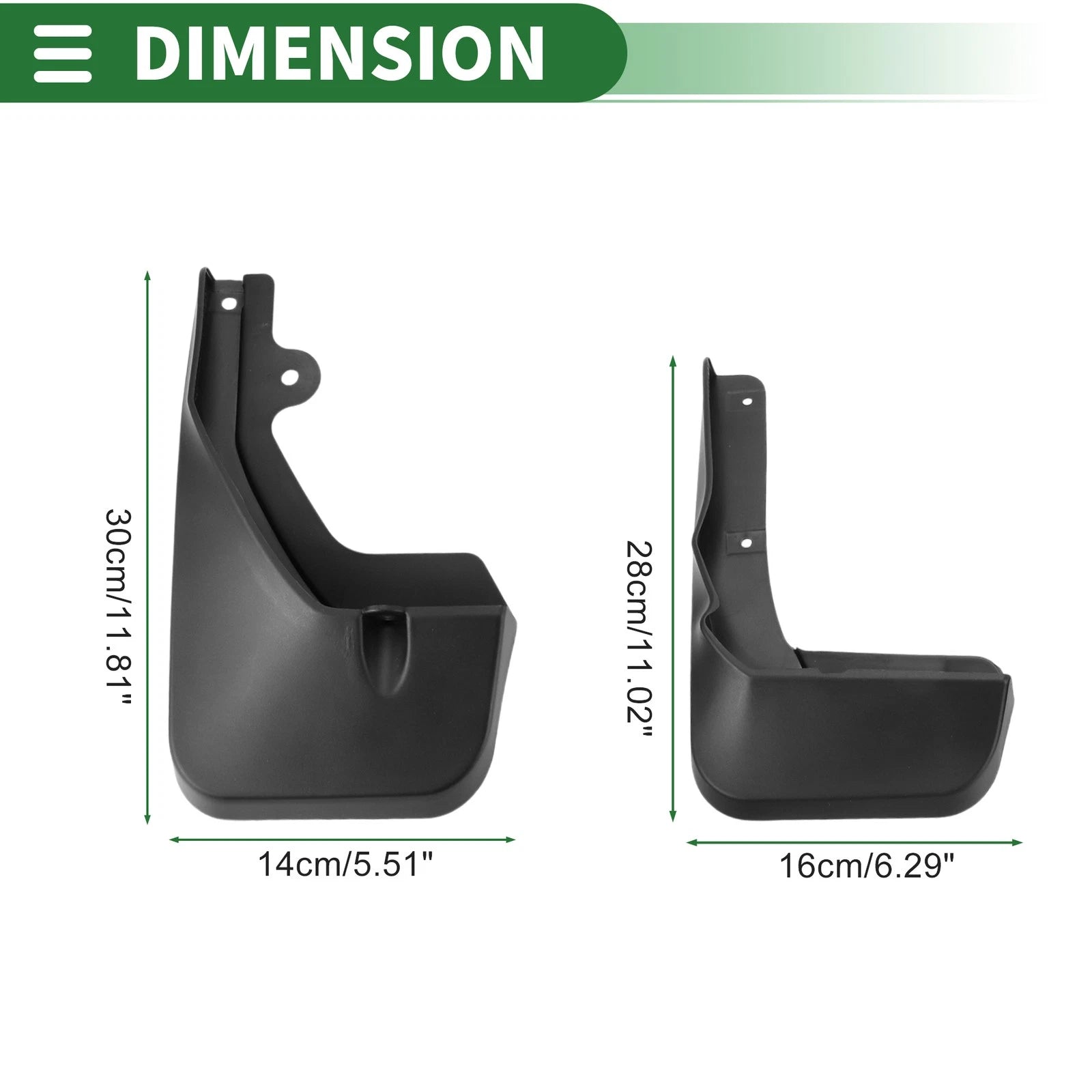 Mud Flaps Splash Guards Front & Rear for Lexus RX300 RX450h (2015–2017)