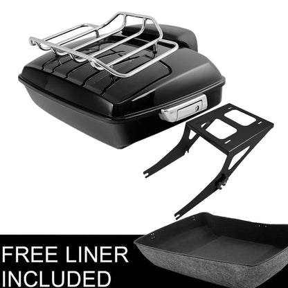 Chopped Trunk Backrest Mount Rack for Harley Fat Boy (2008–2016)
