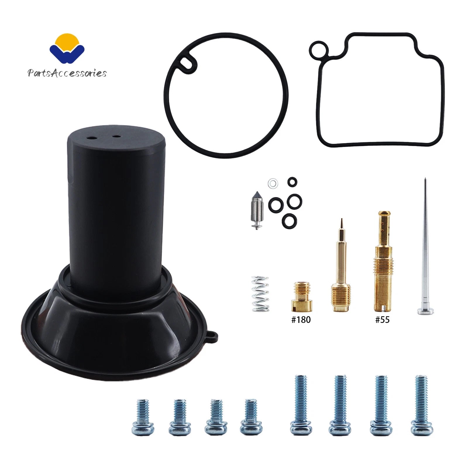 Carburetor Rebuild Kit for Honda VTX1300C VTX1300R VTX1300S (2003–2009) 16111-MEA-671