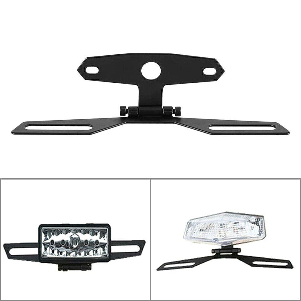 Folding License Plate Bracket for ATV Dirt Bike Motorcycle (Dual)