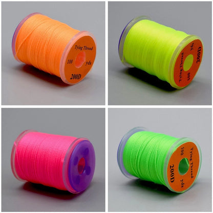 Fly Tying Thread for Fly Fishing (100 Yards, Fluorescent)