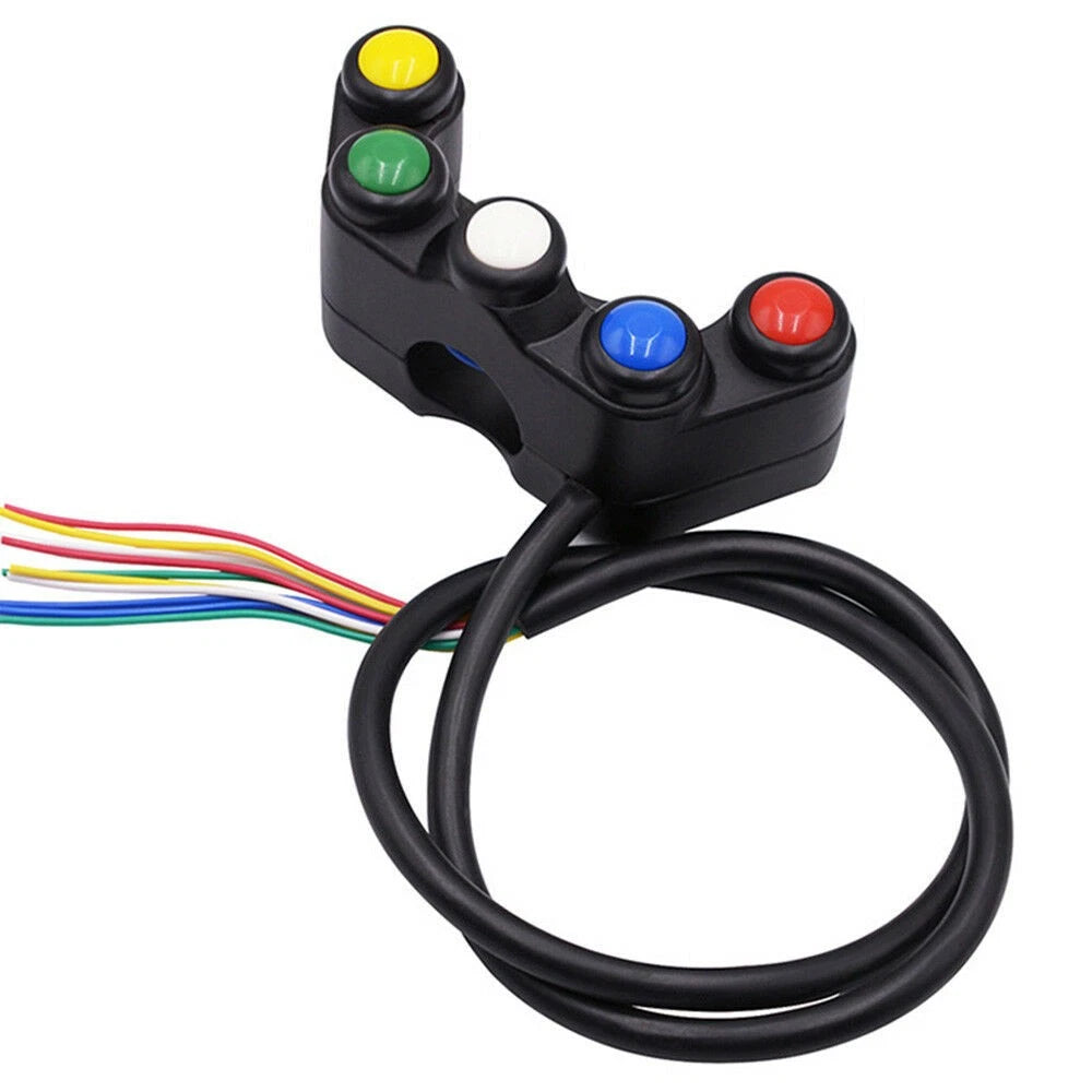 5 Button 12V Handlebar Mount Light Switch for Motorcycle (Universal)