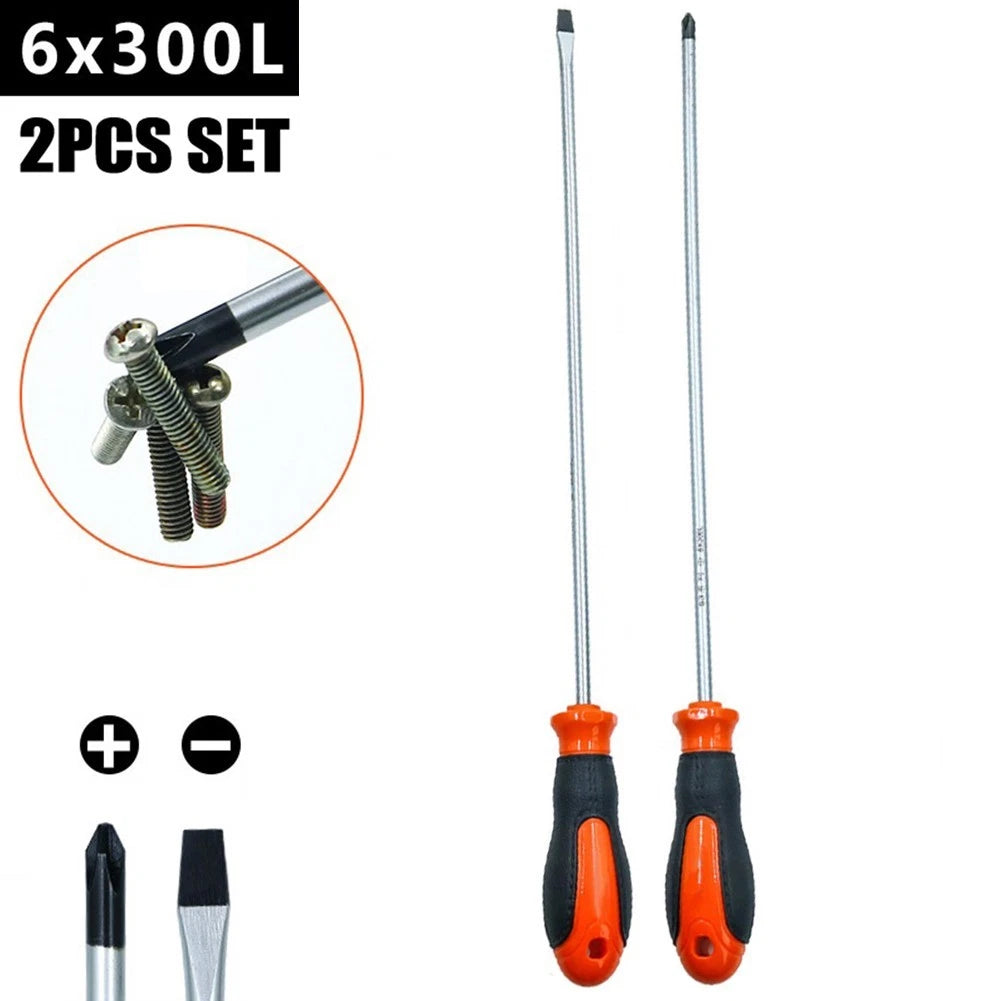 12 Inch Magnetic Screwdriver with Rubber Handle and Strong Magnet