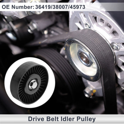 Drive Belt Idler Pulley Serpentine for Chevrolet C1500 (1990–1991) 36419 Plastic