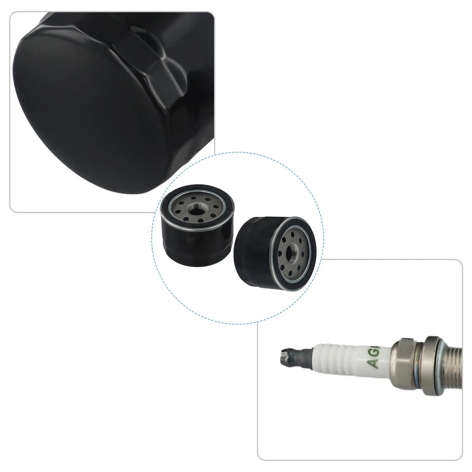 Engine Oil Filter & RC12YC Spark Plug for B&S CV18 CV25