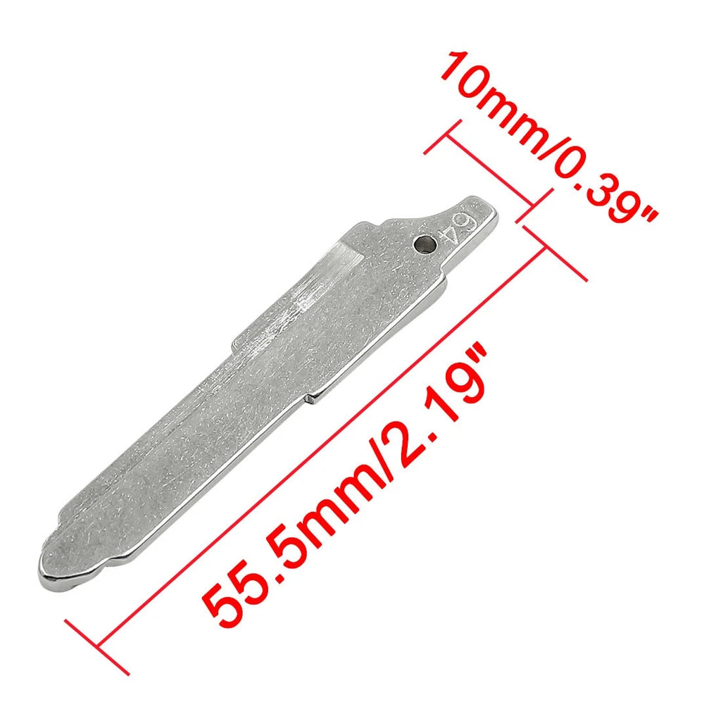 10 Pack Metal Uncut Insert Blank Key Blade Replacement for Mazda 6 (2009–2013)