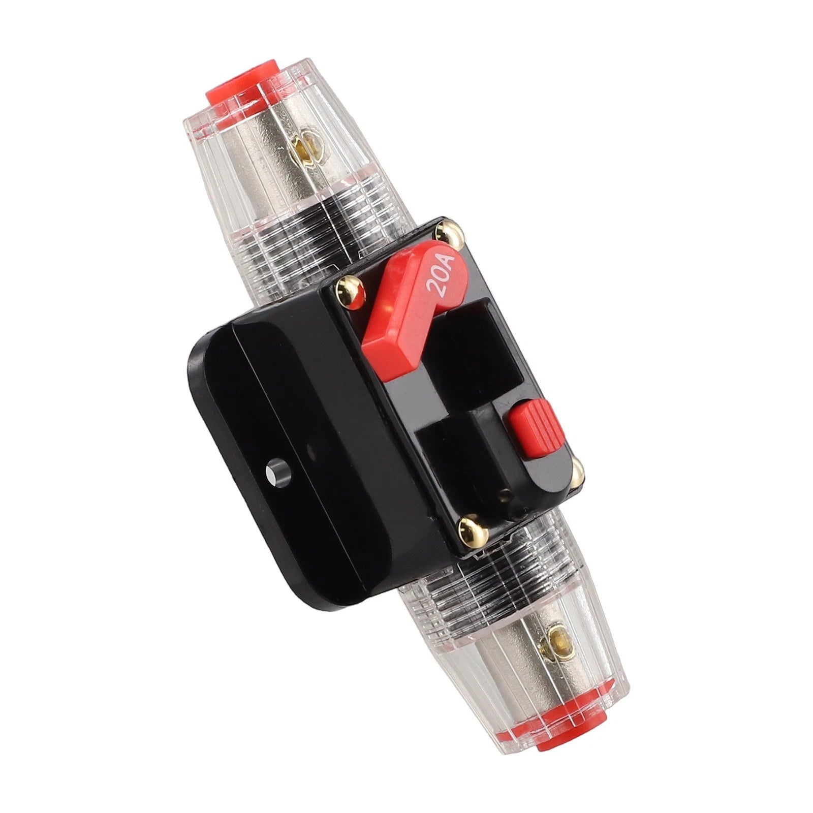 Circuit Breaker with Push Button Reset for Vehicle Audio Video Systems
