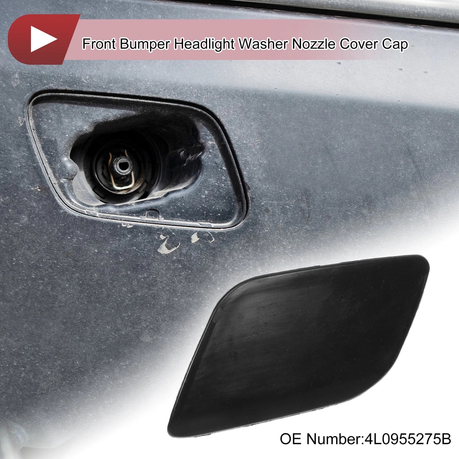 Front Left Washer Nozzle Cover Cap Replacement for Audi Q7 (2007–2009)