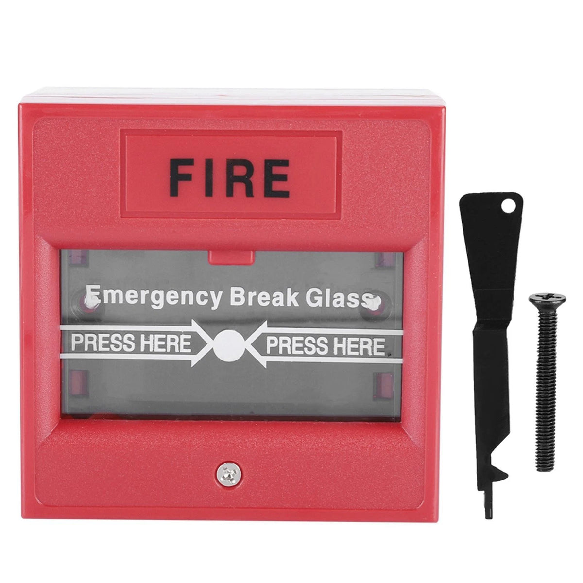 Emergency Button Glass Exit Switch Kit for Fire Alarm Systems (24-220VDC)