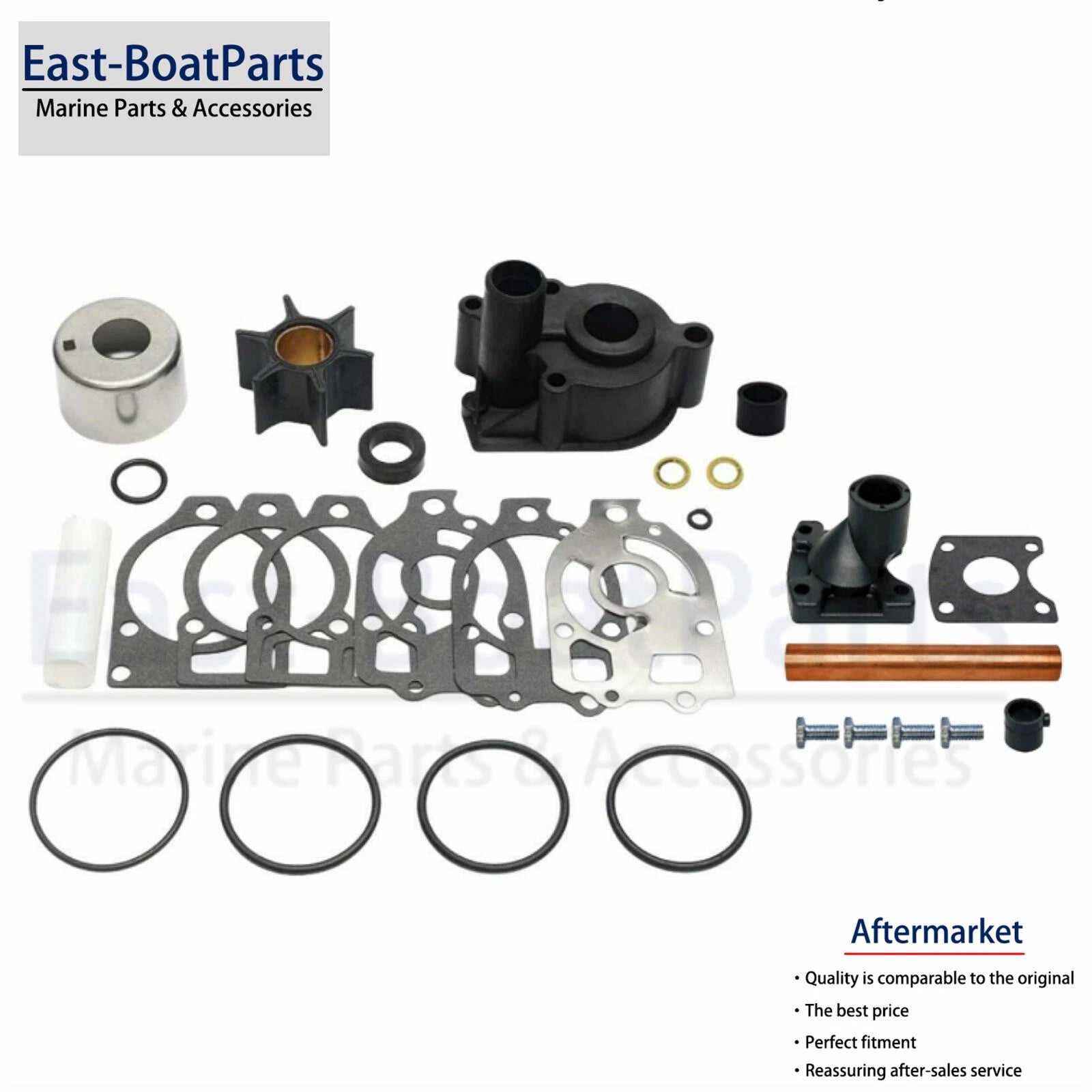 Water Pump Impeller Kit for Mercury Mercruiser R MR Alpha 1 Gen I (46-37433A1, 42724A3)