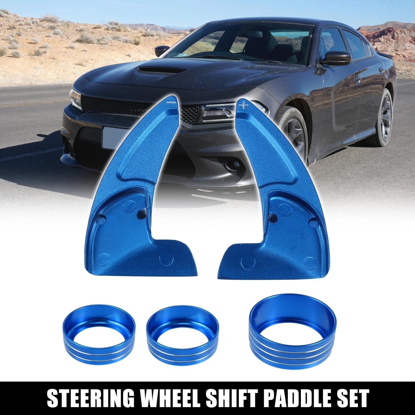 Steering Paddle Shifter AC Volume Knob Cover for Dodge Charger (2015–2023)