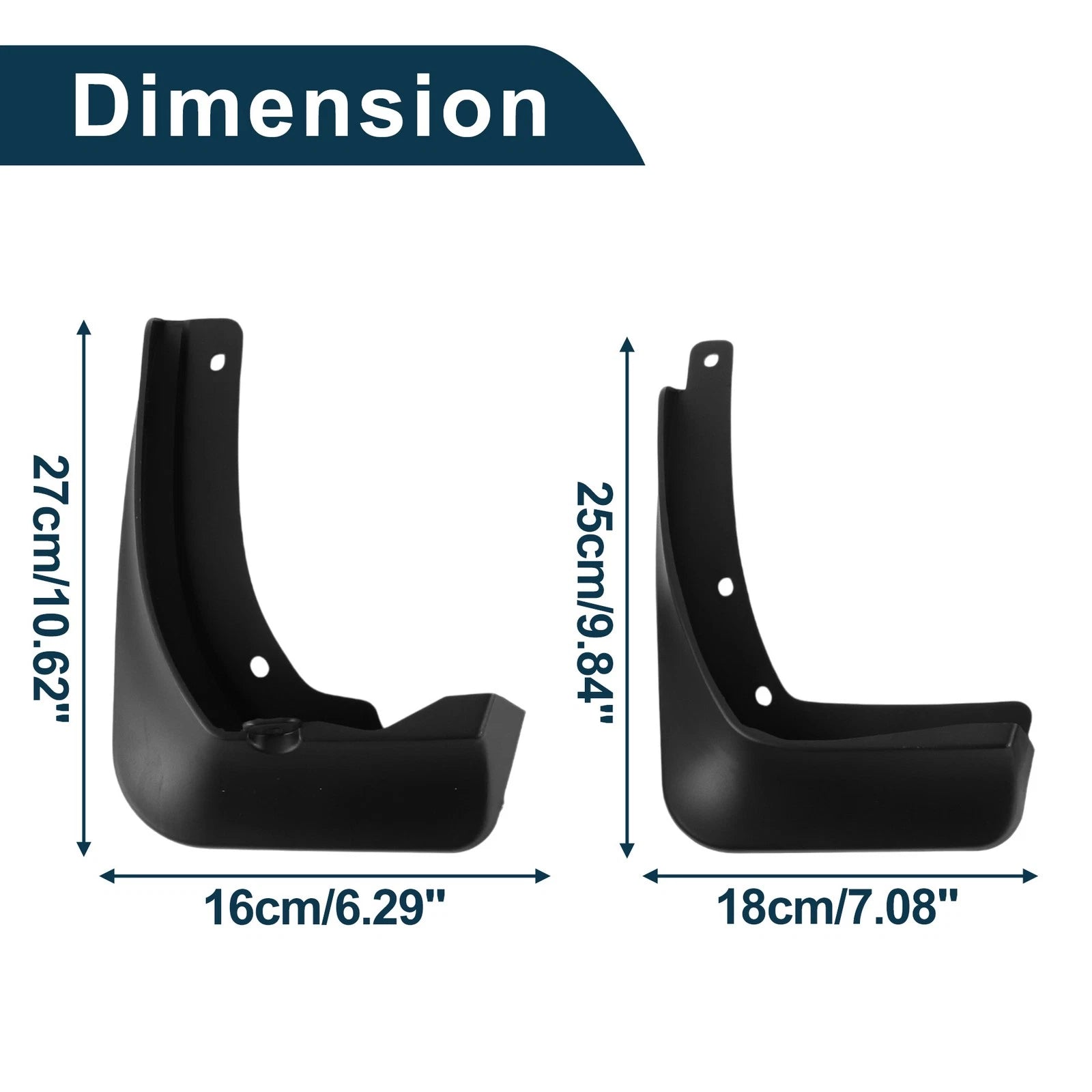 Mud Flaps Splash Guards 1 Set for Volkswagen CC (2018–2023)