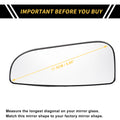 Right Mirror Glass Replacement for Dodge Ram 1500 (No. 68079362AA)
