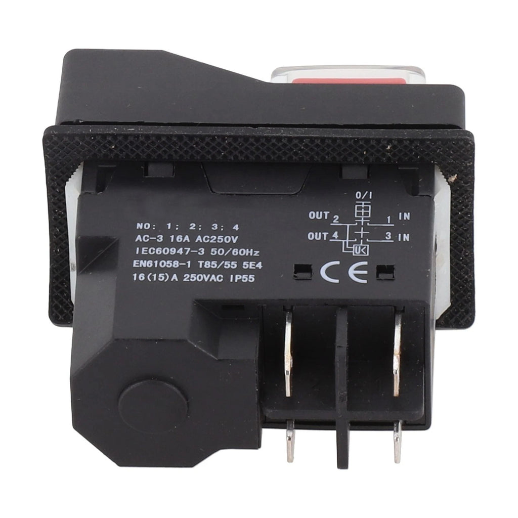 Electromagnetic Push Button Switch 4 Pin AC250V 16A for Safety Devices
