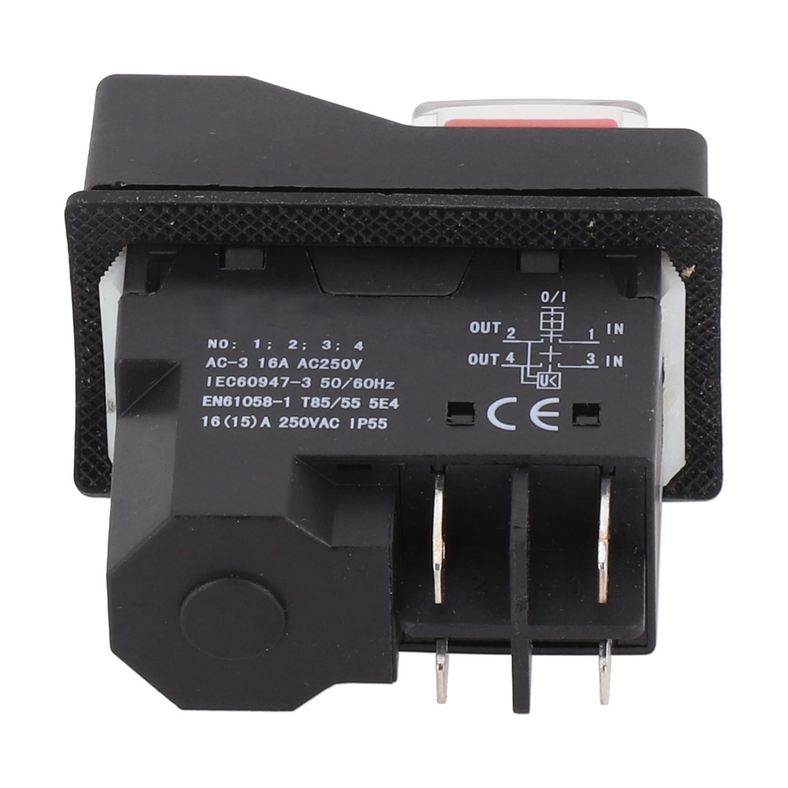 Electromagnetic Push Button Switch 4 Pin AC250V 16A for Safety Devices