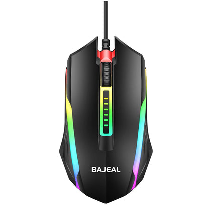 Stylish USB Wired Optical Mouse with Luminous Features