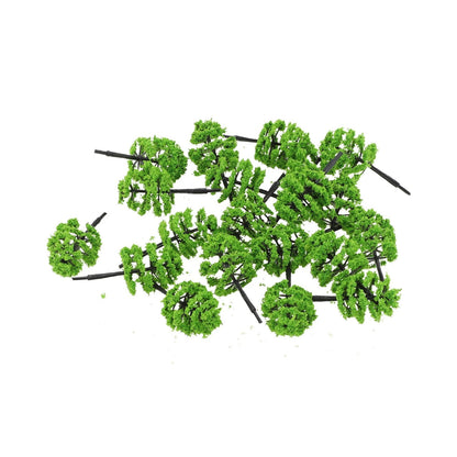 20pcs Model Trees for Train Railroad Diorama (1:100 Scale)
