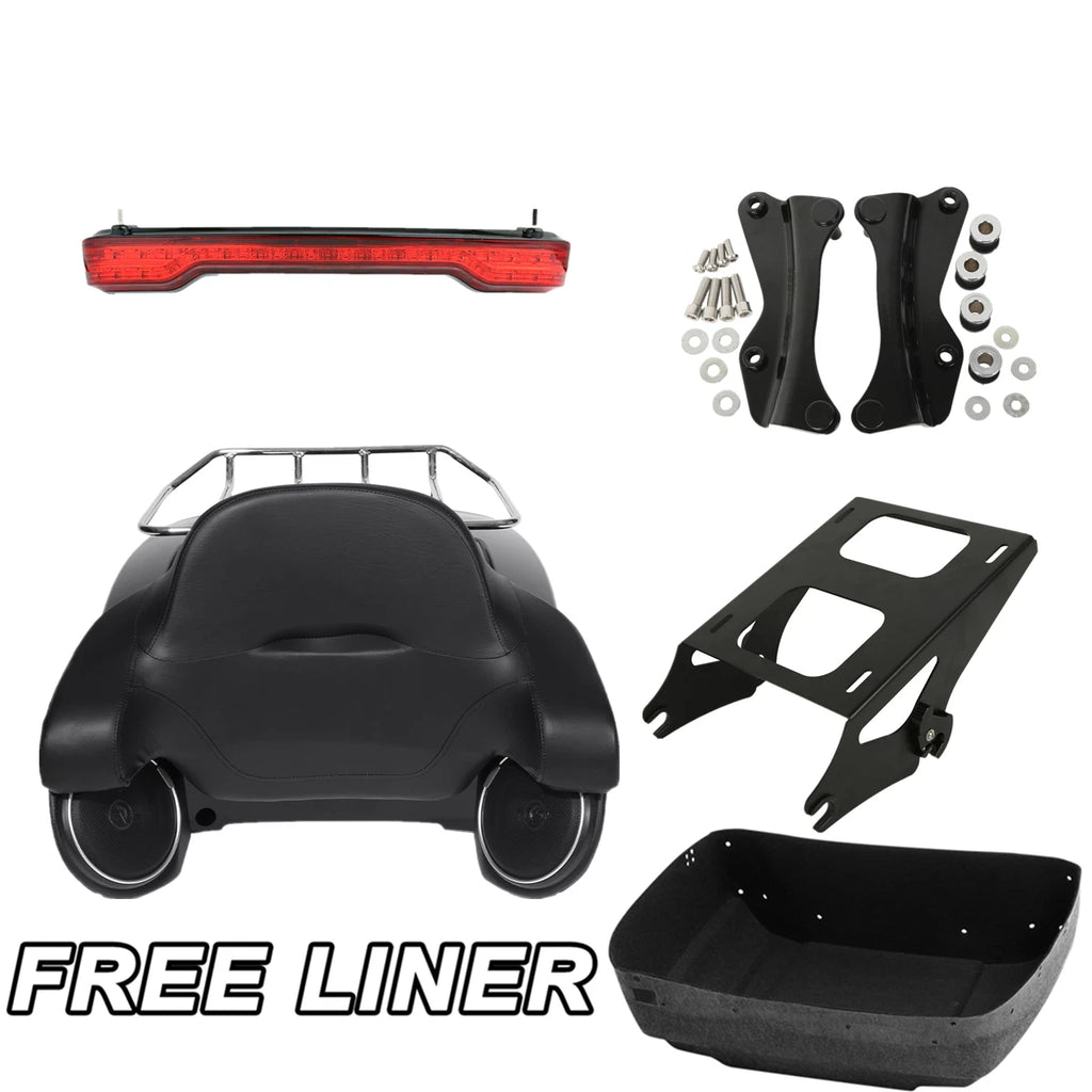 LED Tail Light Mount Rack Speakers for Harley Touring (2014–2026)