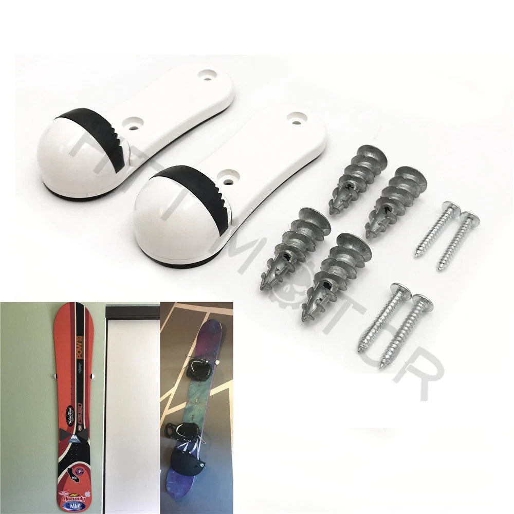 1 Pair Ski Snowboard Wall Mount for Universal Fit (Durable, Rotate, Rubber)