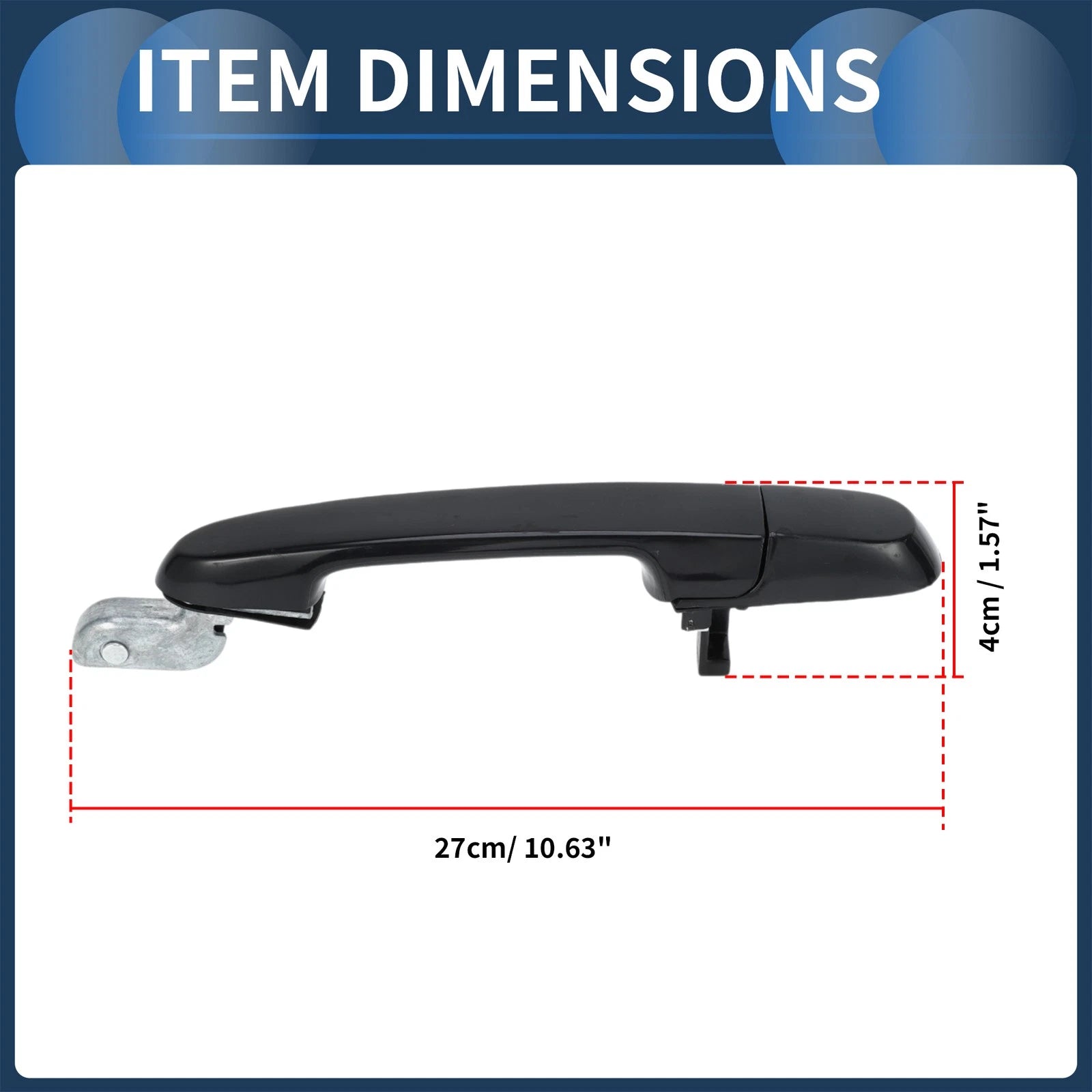 Door Handle Rear Right Replacement for Hyundai Accent GLS (2006–2011)