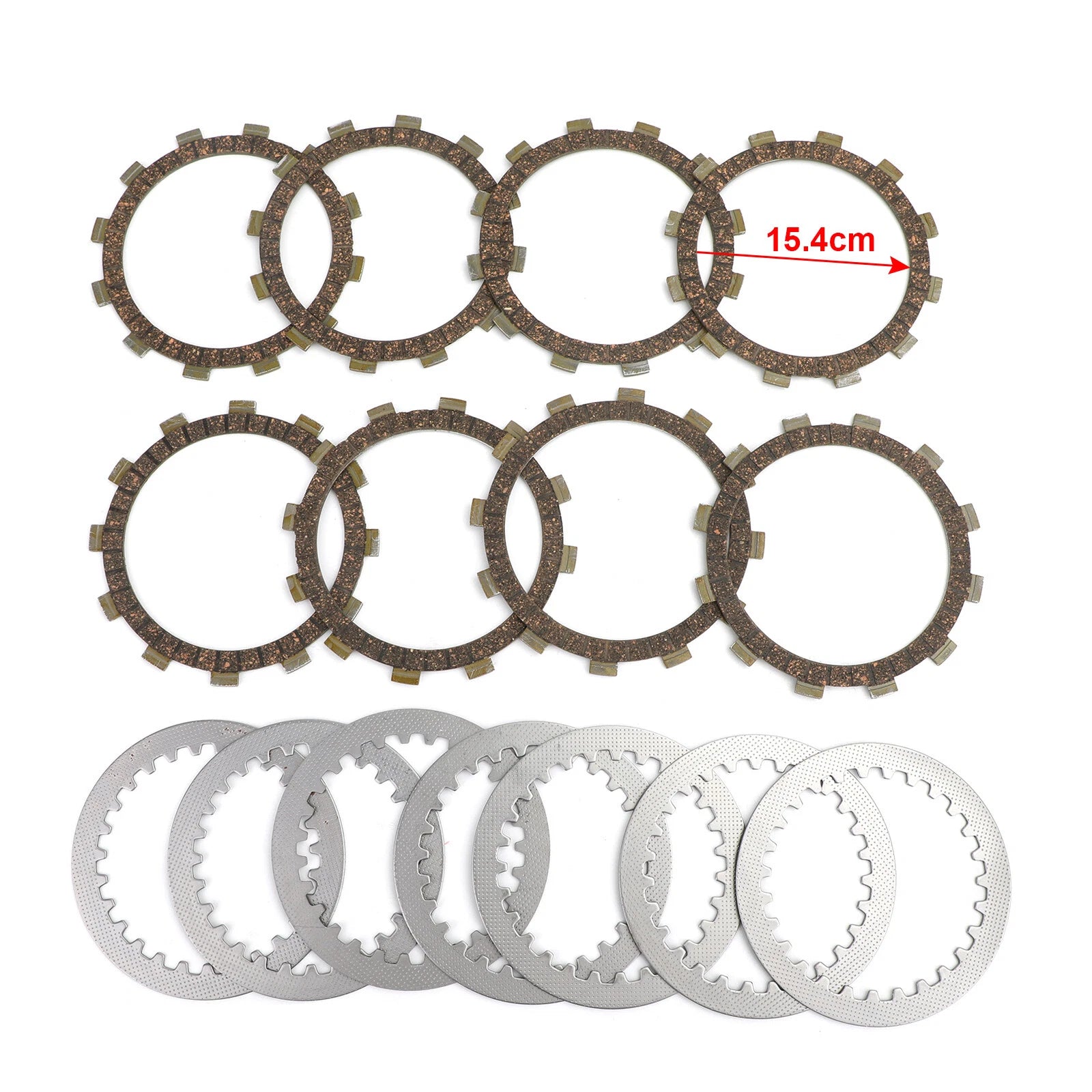 7x Steel Separator + 8x Clutch Friction Plate for Yamaha XJR400 XJ600S XJ650S (T9)