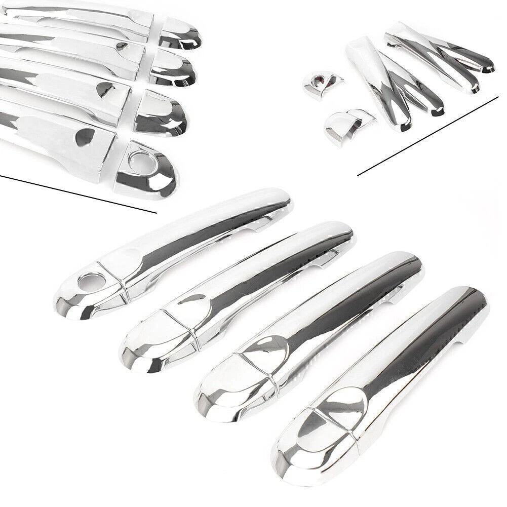 8PCS Chrome Door Handle Cover Trim for Nissan Sunny/Versa (2014–2016)