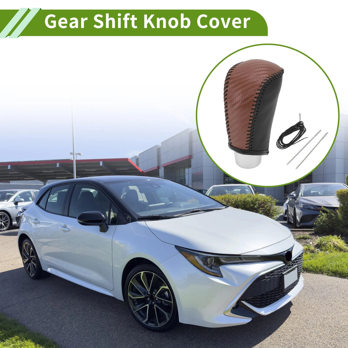Gear Shift Knob Cover Replacement for Toyota Corolla (2009–2013) Carbon Fiber