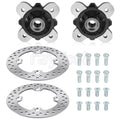 2X Front Wheel Hubs w/ Rotors & Studs for Polaris Ranger 1000 Crew XP (2017–2018)