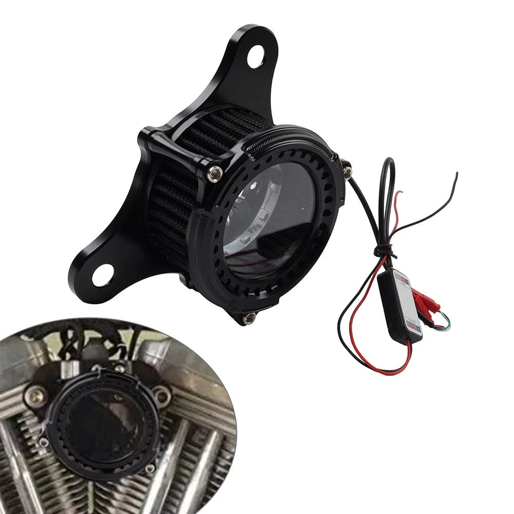 Air Cleaner Intake Filter Light For Harley Dyna Touring Softail Fat Boy FXR