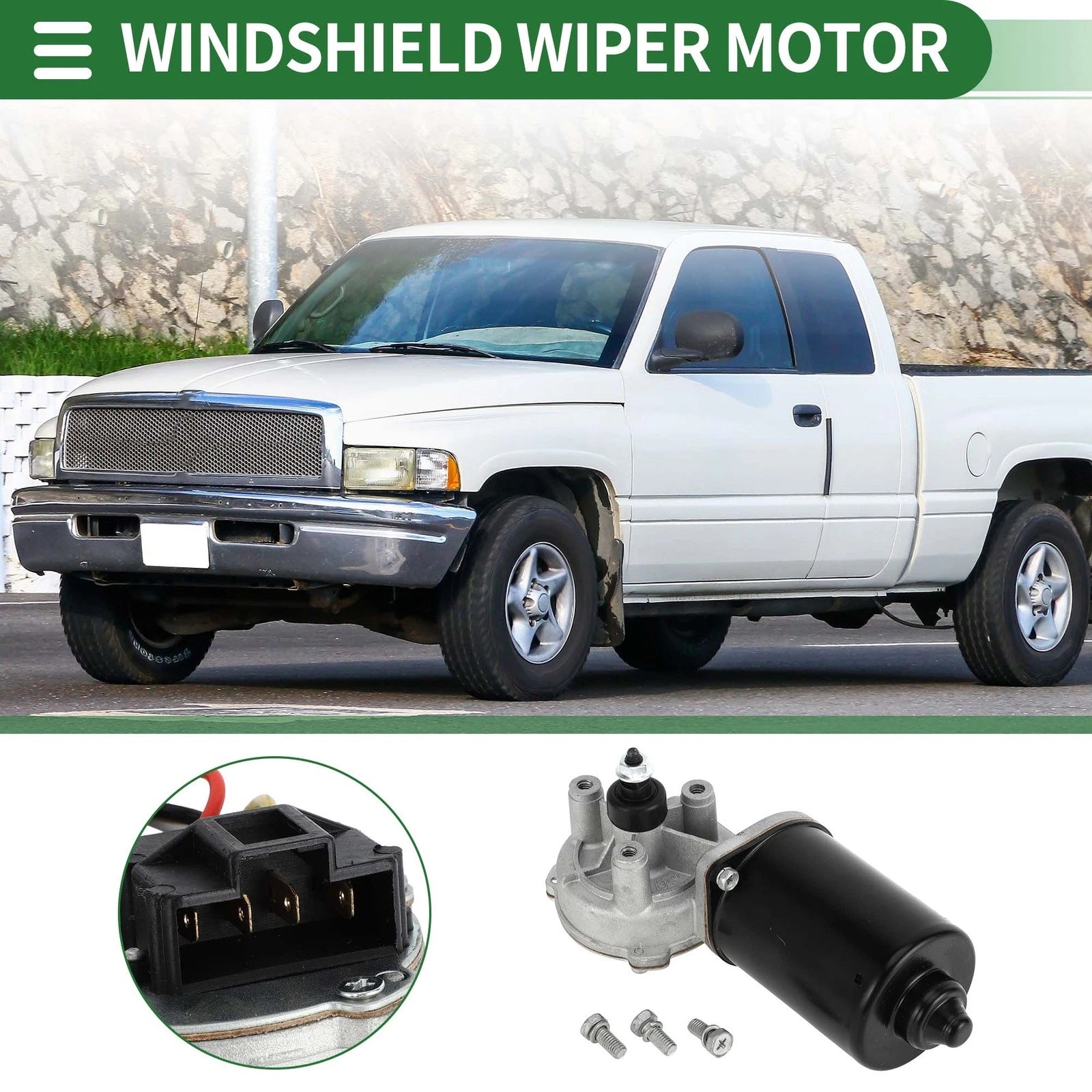 Front Windshield Wiper Motor for Dodge Dakota 1989–1996 Replacement