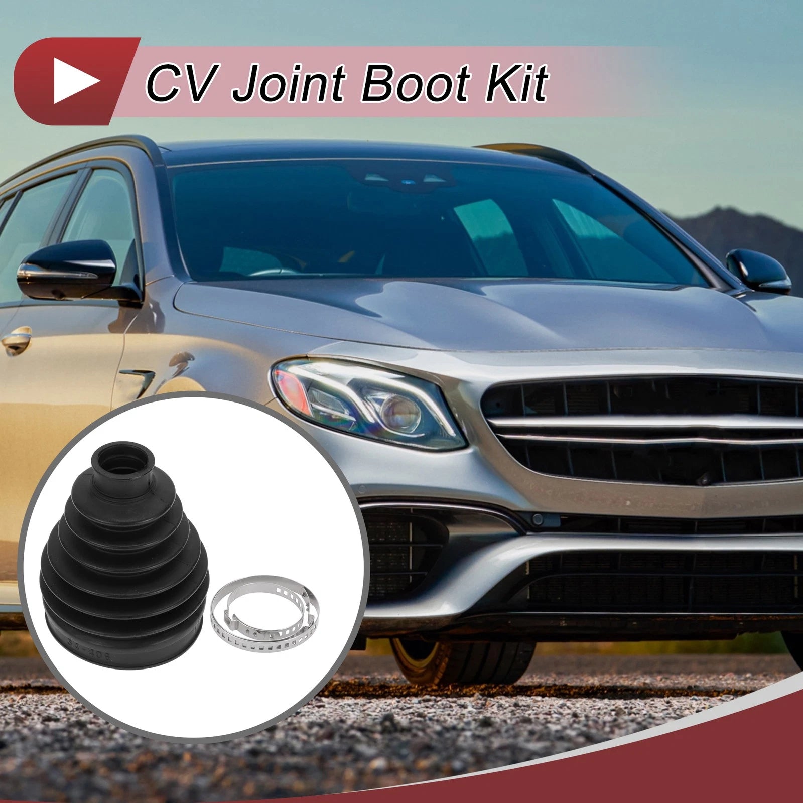 Inner CV Joint Boot Kit with Clamps for Mercedes-Benz GLK250 (2013–2015)