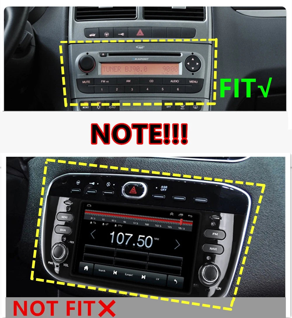 6.86'' Car Head Unit Navigation for Fiat Grande Punto/Punto/Linea (2007–2015)
