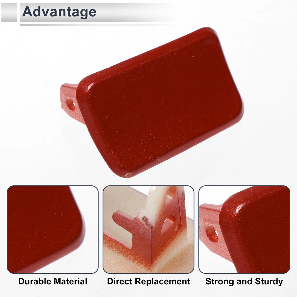 Bumper Headlight Washer Nozzle Cover Cap for BMW X3 (2011–2017) Red