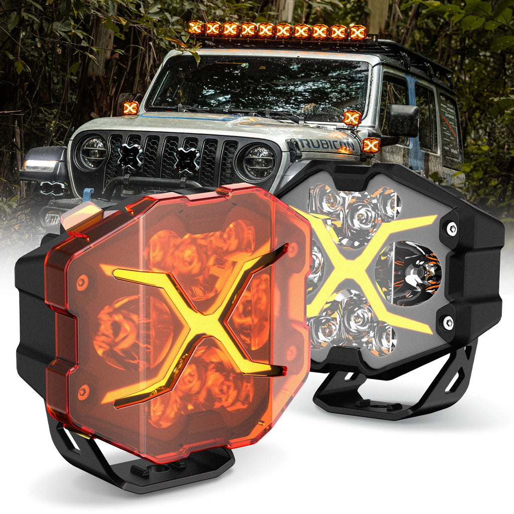 2X LED Off Road Driving Lights for Car (NOVSIGHT)