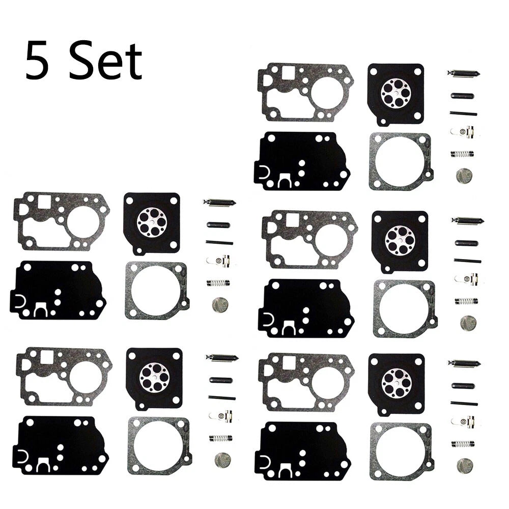 5X Carburetor Diaphragm Repair Kit for Zama RB-142, Homelite C1U-W32, C1U-W32A