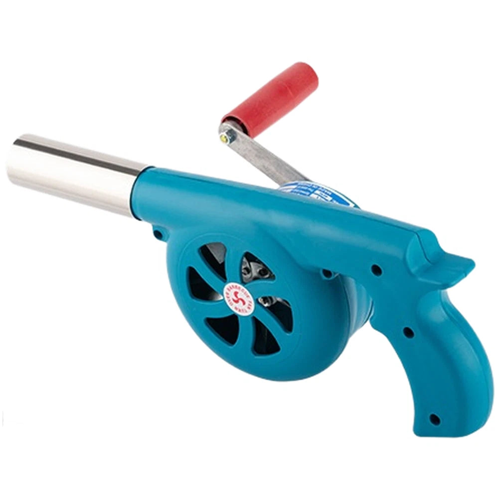 Manual Hand Cranked Blower for Charcoal Grills (Portable Camping Fan)