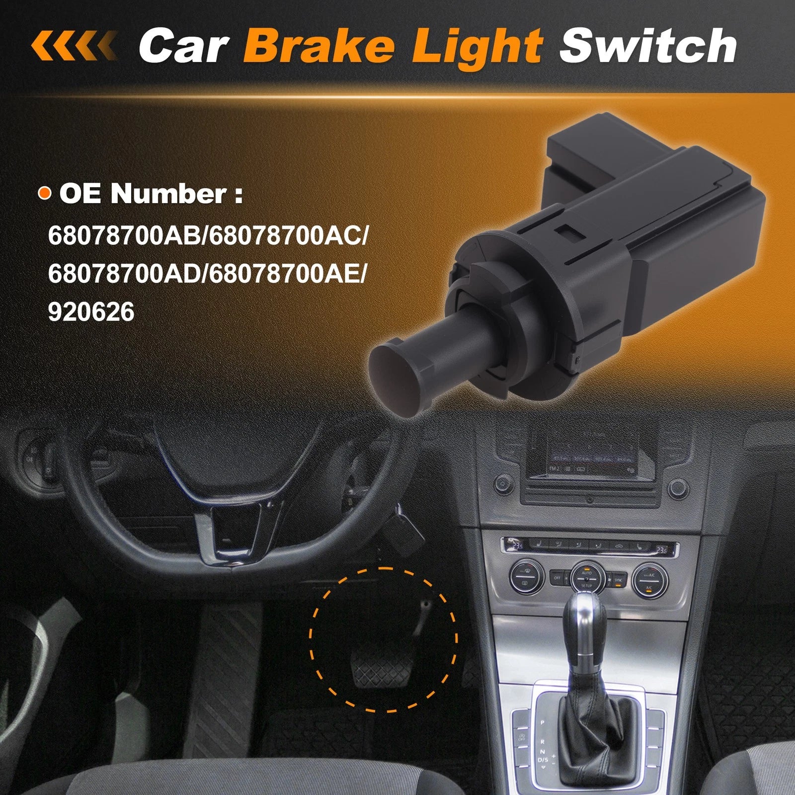 Brake Light Switch for Dodge Durango (2014–2024) 68078700AB