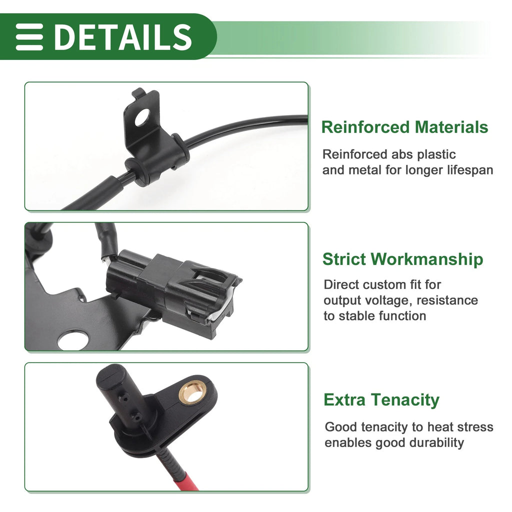 ABS Wheel Speed Sensor Replacement Rear Right for Hyundai Santa Fe (2013–2018)