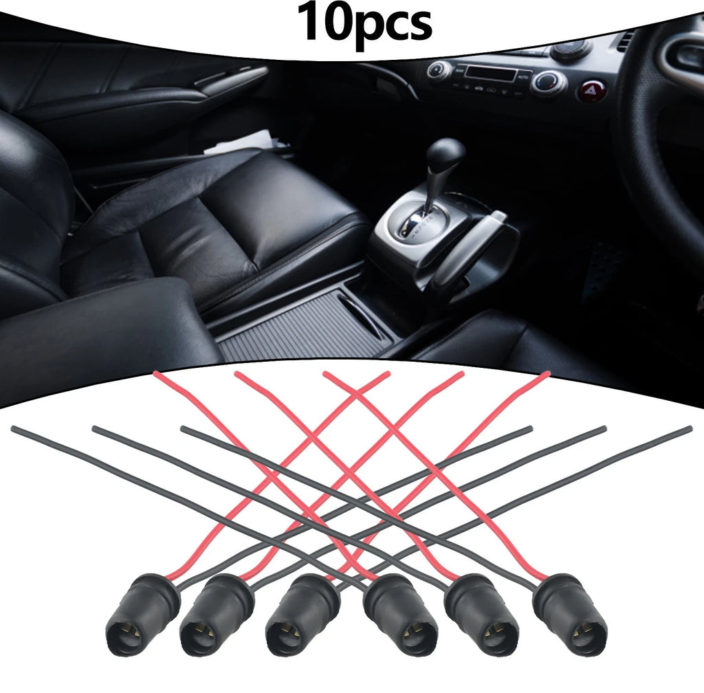 10X LED Light Bulb Socket Connector Holder for Auto Car (Universal)