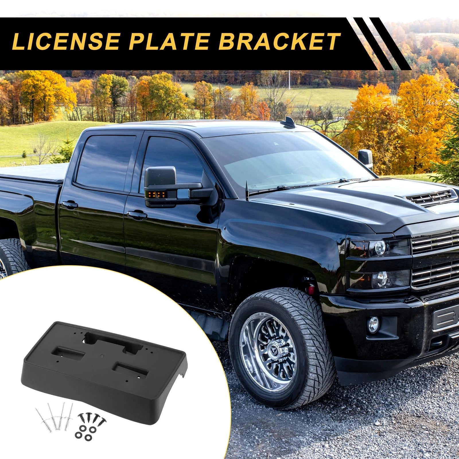 Bumper License Plate Bracket Holder for Chevrolet Silverado 1500 (2014–2016)