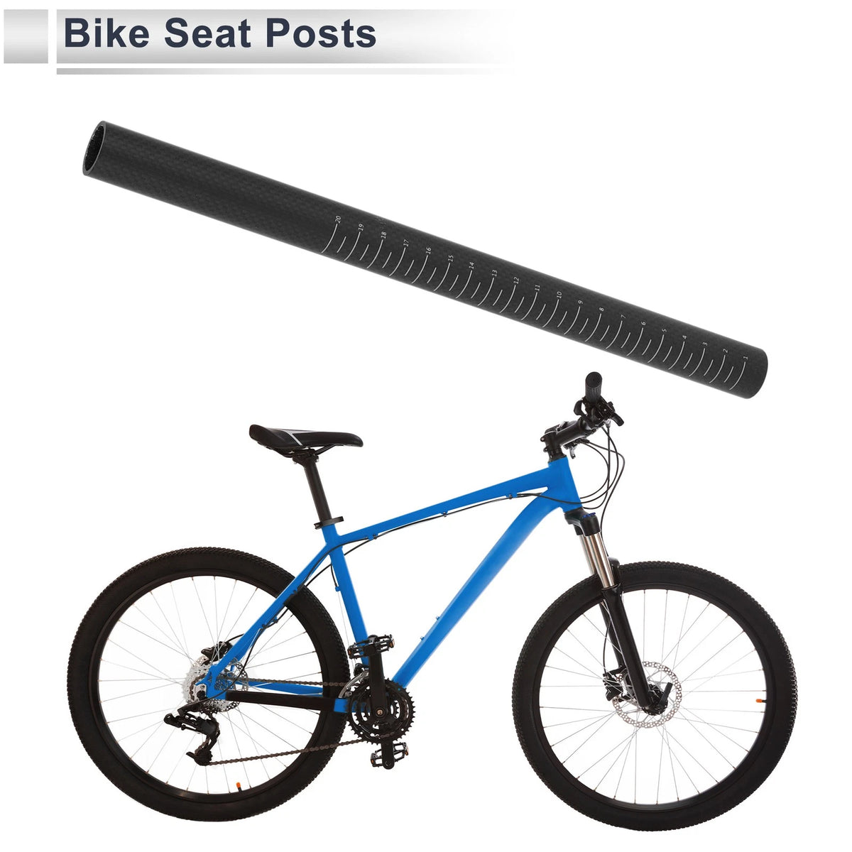 Seat Post Lightweight 22.2x300mm Carbon Fiber for Bike Bicycle (2011–2018)